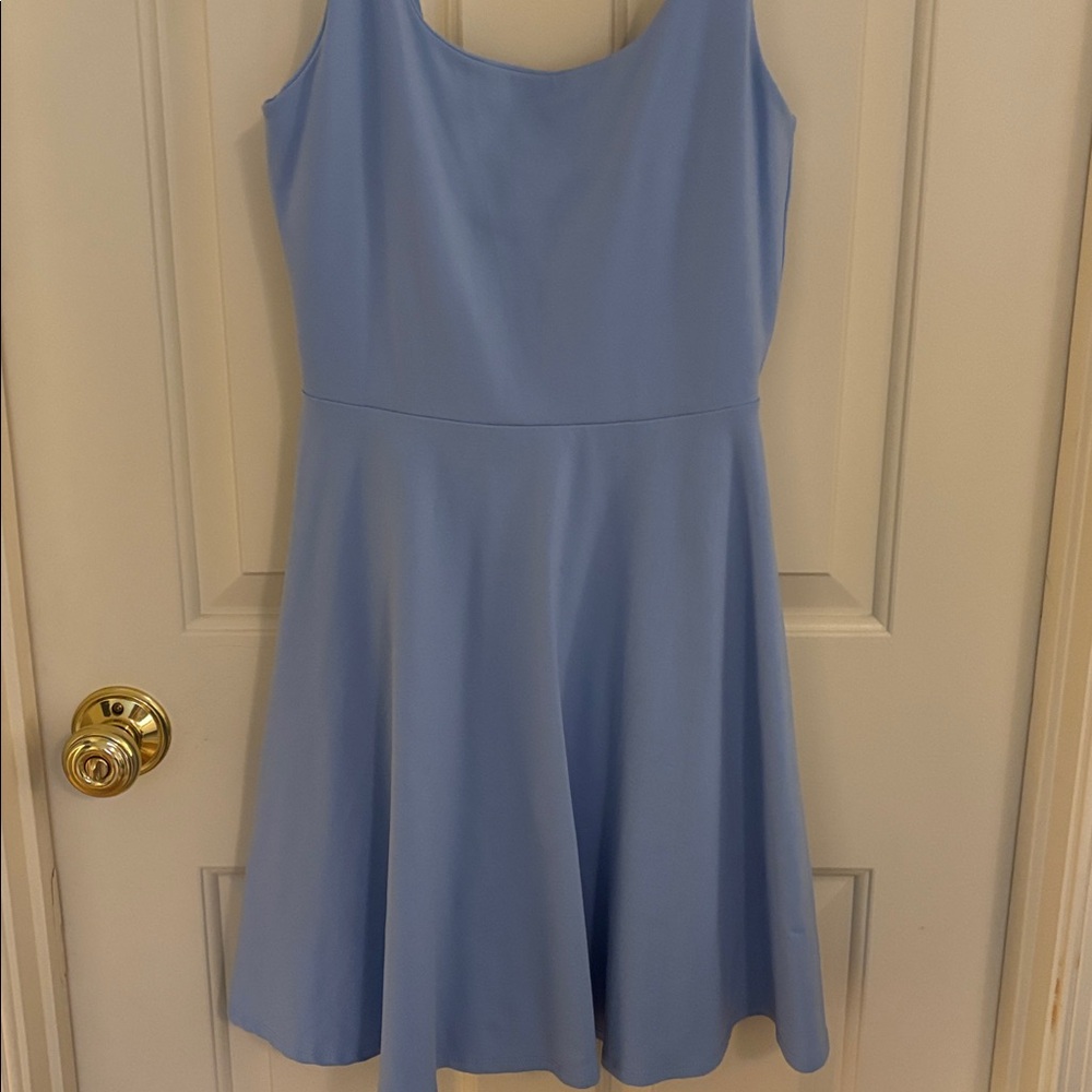 Susana Monaco Powder Blue Scoop Neck Fit-and-Flare Mini Dress S - Picture 2 of 9